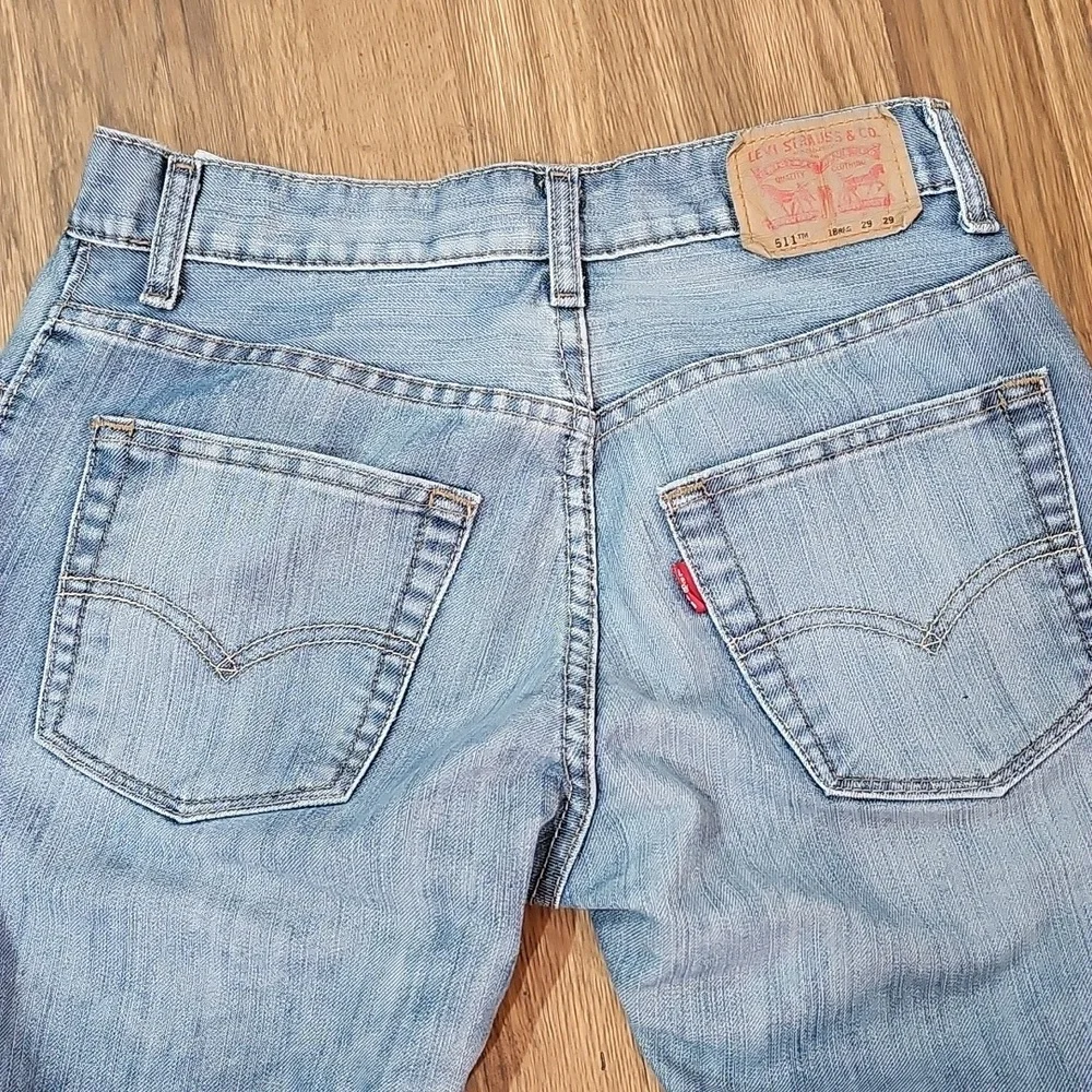 Levi's Light Blue Straight Jeans Sz 18 Sz 29 Vintage Soft - Picture 6 of 8